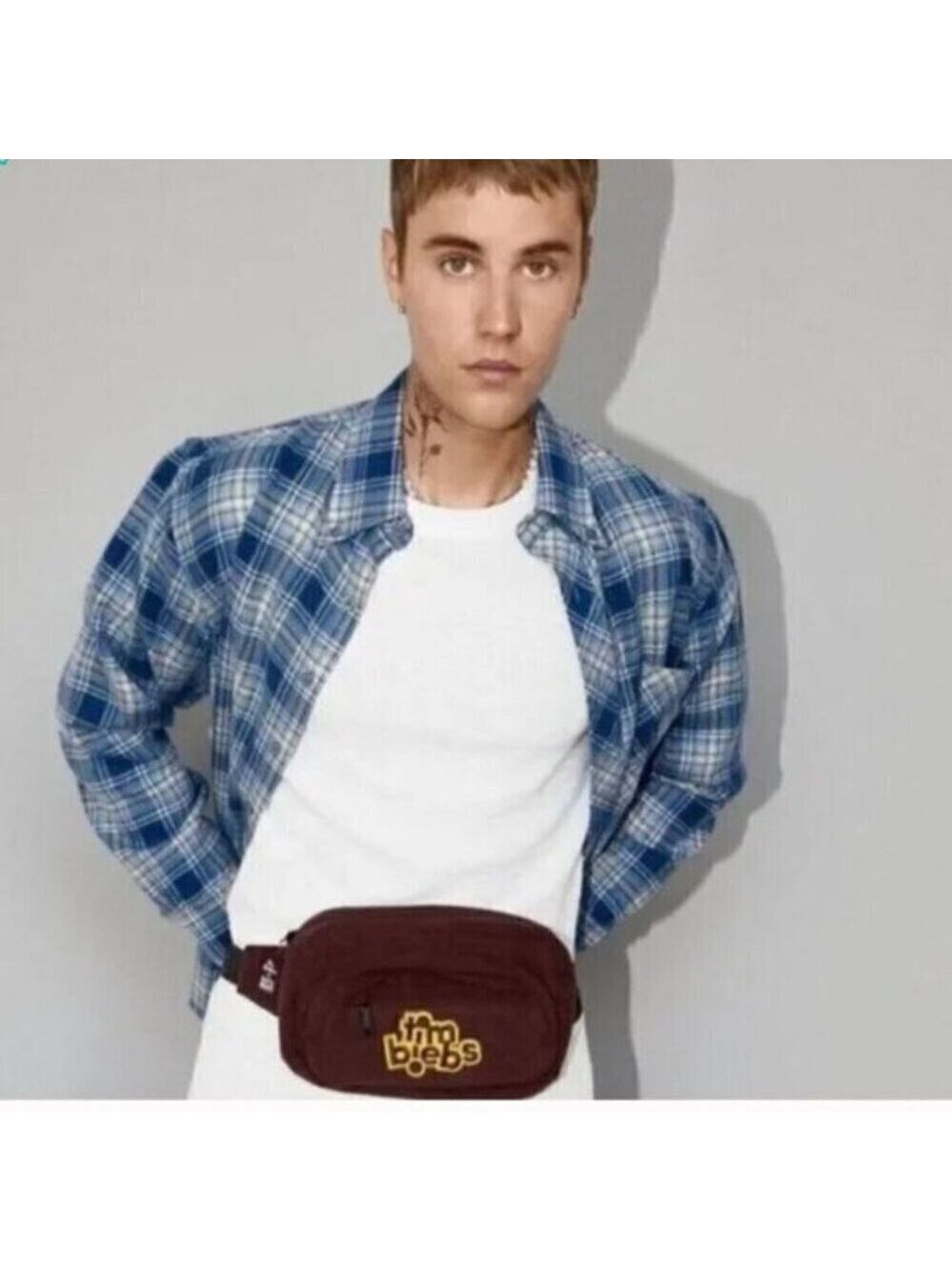 Justin Bieber and Tim Horton’s collaboration of Tim Biebs fanny pack